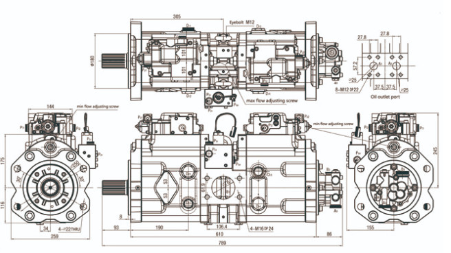Excavator Hydraulic Pump Piston Pump K3V140DT-9N29 For EC290 EC290B