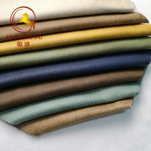 Quality 100% Polyester Bronzed Foil Embossed Faux Suede Fabric wholesale