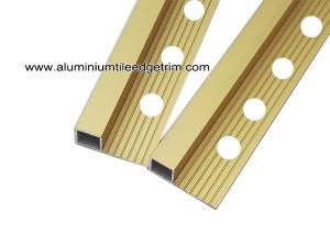 Quality High End Metal Tile Corner Trim For Ceramic Tile Edging Matt Gold 10mm wholesale