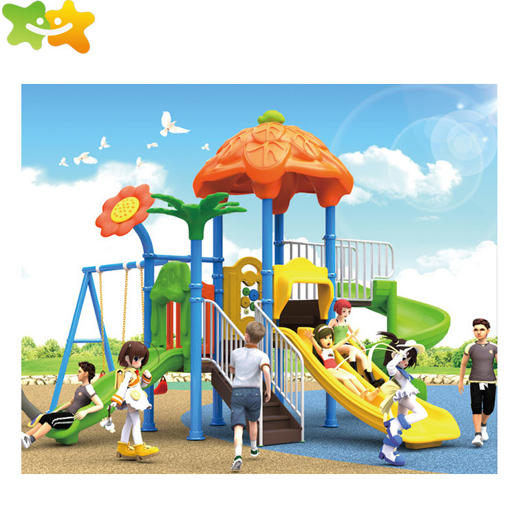 Anti - Ultraviolet Plastic Playground Swing And Slide TUV CE Certificate