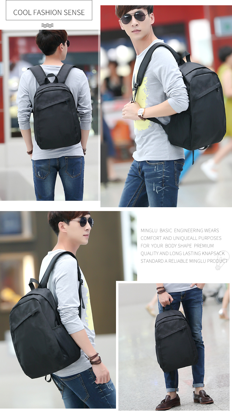 Wholesale custom logo men and women leisure fashion middle school students waterproof backpack school bags
