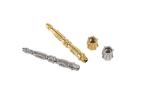 Military Label Hardware Key Chain Pendant Rhodium Polished