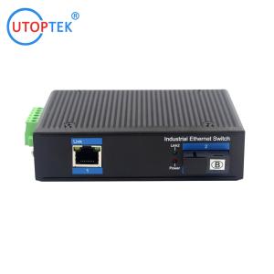 Quality 10/100M 1fiber+1RJ45 Single fiber SC 20km DIN rail unmanaged industrial media converter wholesale