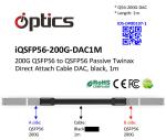 200G QSFP56 to QSFP56 DAC(Direct Attach Cable) Cables (Passive) 1M 200G QSFP56