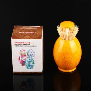 Quality Contemporary Wood Grain Printing Plastic Toothpick Holder For Home wholesale