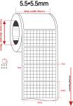 5.5mmx5.5mm Permanent Adhesive Label 1mil White Gloss High Temperature Resistant