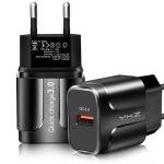 Black Fireproof ABS 41g 12V 1.6A Universal USB Charger