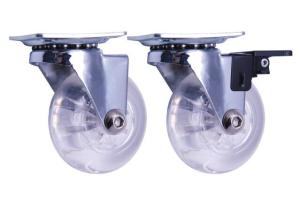 Transparent Color Furniture Caster Wheels With Custom Different Sizes