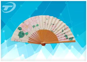 Quality Advertising Wooden Folding Hand Fans With Painted wooden handle For Wedding Favors wholesale