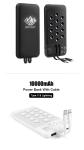 Best selling Wireless Charger Power bank 8000mAh Built-in Cable with LED Light