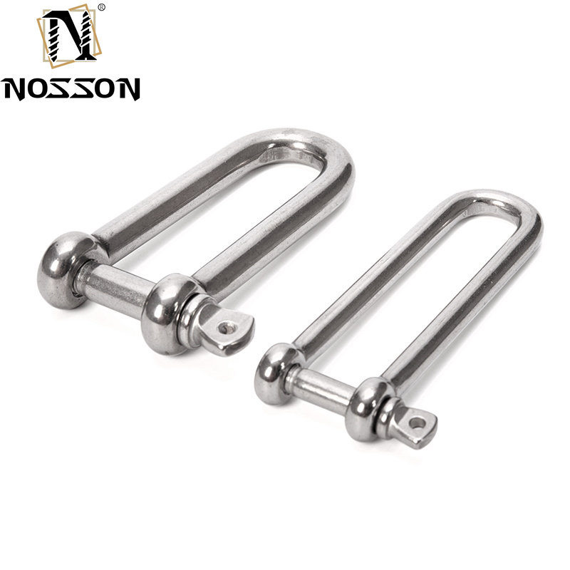 Marine Hardware High Polished 316 Stainless Steel Wide D Shackle for Industrial Rigging Applications in M5-M12