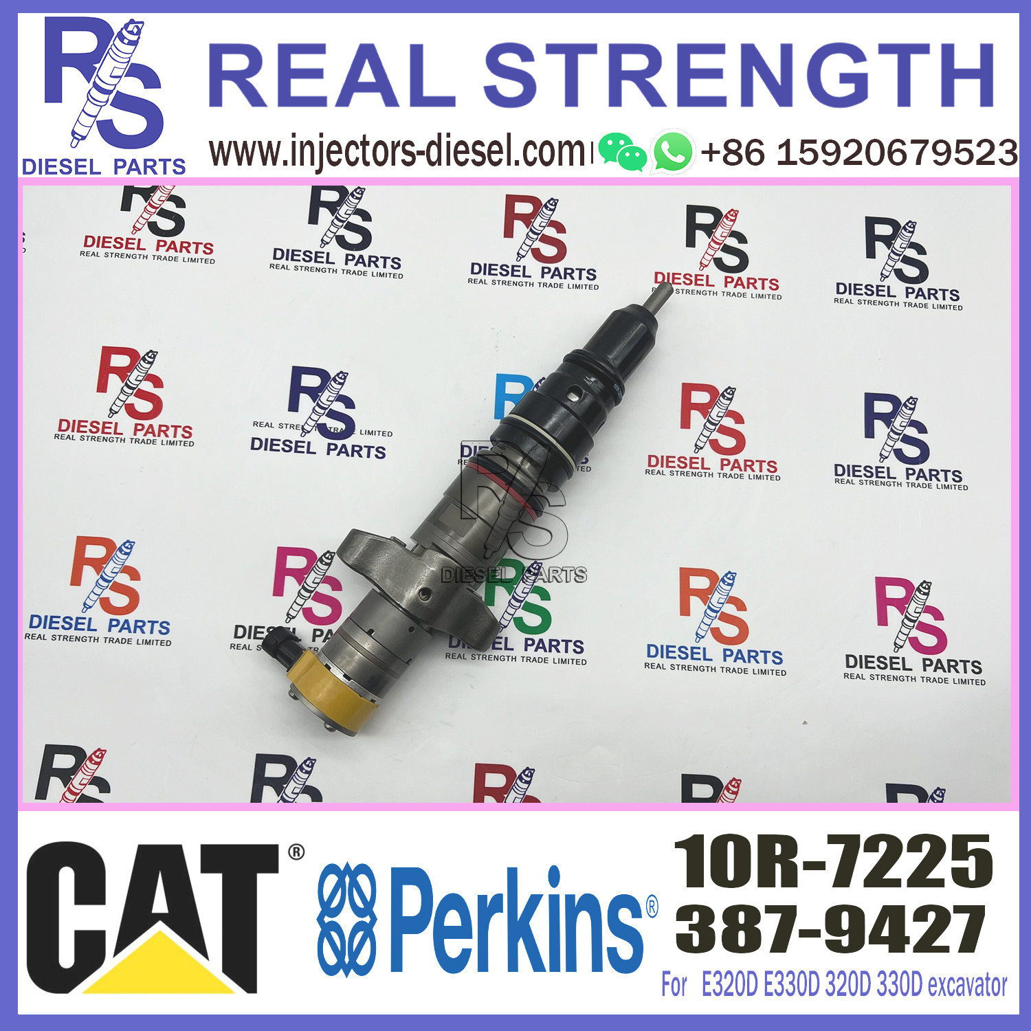 Excavator spare parts CAT 320D,C6.4,E336D C9 Diesel Engine Fuel Injector nozzle 557-7633 387-9433 387-9427 10R-7225