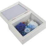 Mother'S Day Preserved Rose Gift Box Solid Wood Photo Frame 15.5*8*20.5CM