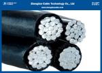 IEC Standard Overhead Insulated Cable , 10kV ABC Quadruplex Service Drop Cable