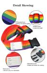 Silk - Screen Logo Travel Luggage Straps , Embroidered Luggage Strap With