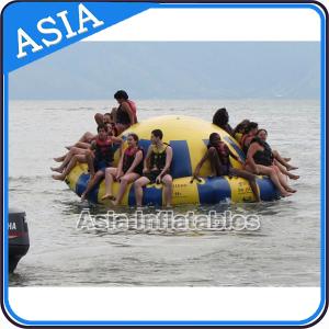Quality Hot Welding Yellow 12 Person Inflatable Disco Boat For Towable Water Games wholesale
