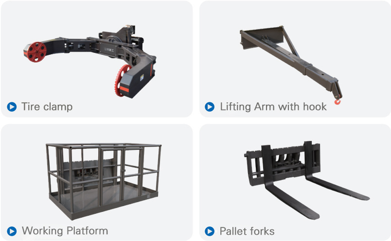 Four Wheel Steering Telehandler 3 Ton 4 Ton Telescopic Boom Forklift