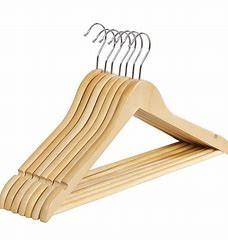 Quality CA65 15 Inch Wide Shoulder Metal Wood Hangers Space Saving wholesale