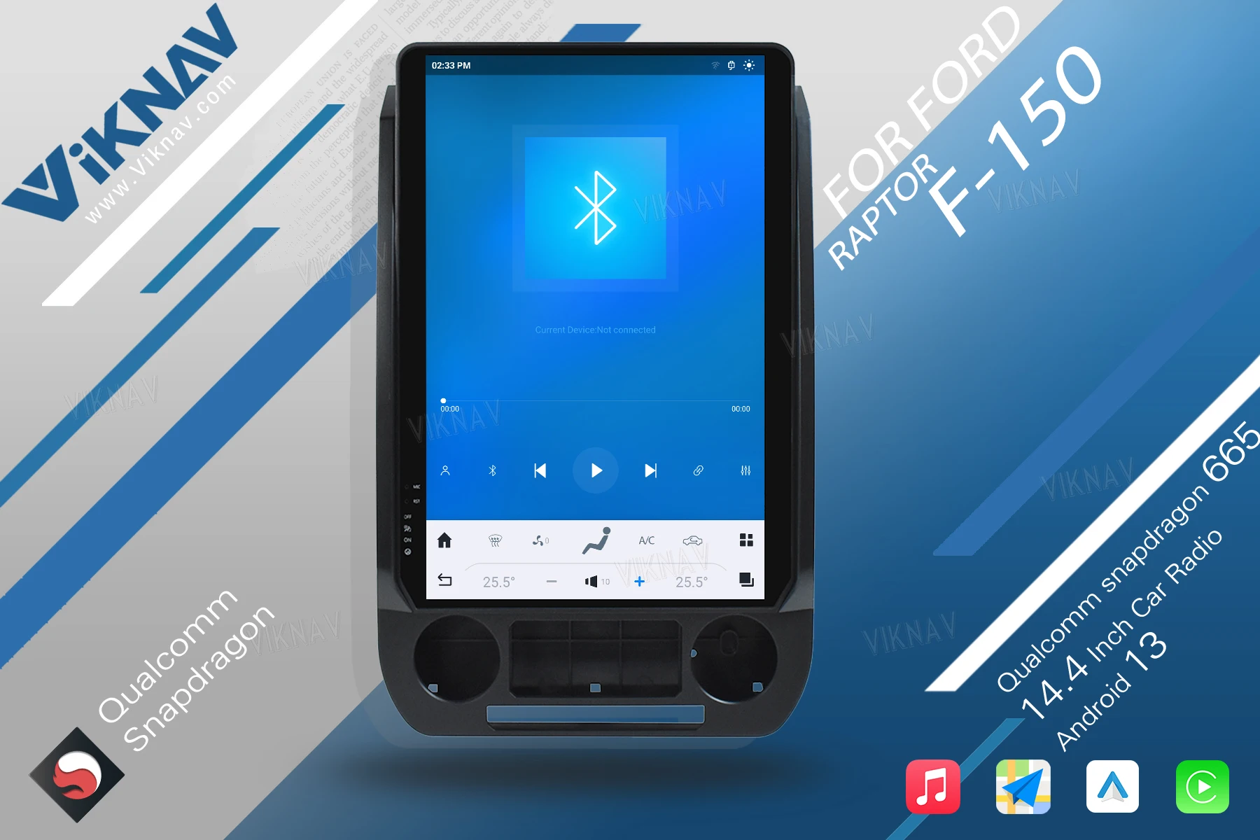 VIKNAV 14.4 " Android Car Radio For Ford F250 F350 F450 2015-2020 Carplay Android Auto