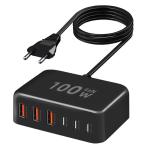 100W Multiple USB Charger 6 Ports Hub QC3.0 Phone Charger Station