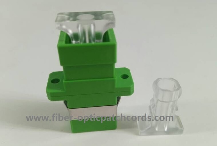 Simplex Singlemode SC/APC Fiber Optic Adapters With Clear Dust Cap