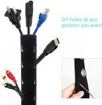 Management Neoprene Velcro Cable Sleeve Flexible Braided Wire Covering