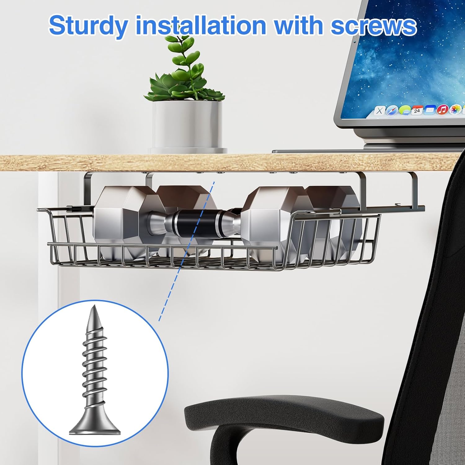 Under Desk Storage Shelf Cable Management Tray Under Desk Metal Under Desk Drawer Tray