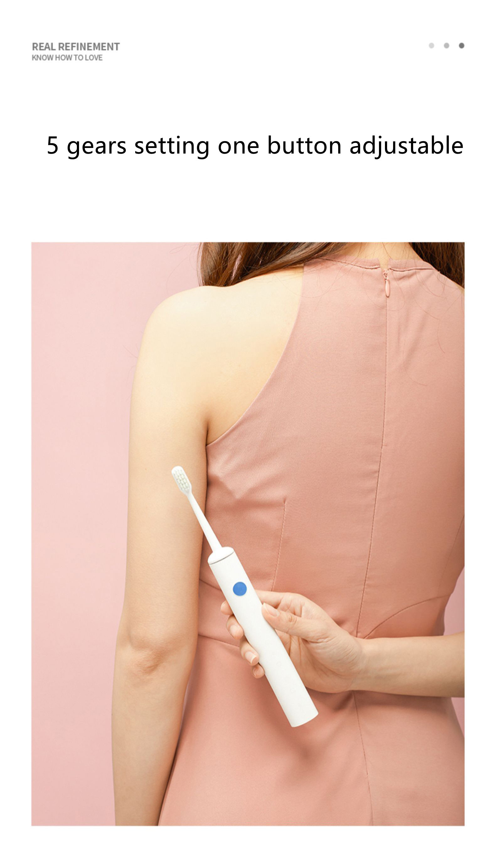Replaceable Heads 3 In 1 Ultrasonic Electric Toothbrush