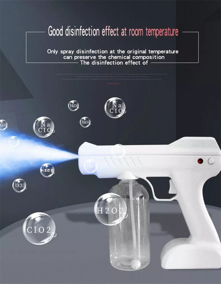 Wireless Rechargeable 800ml ULV Fogger Gun Disinfection Battery Nano Sprayer For Home Garden
