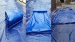 Flexible Blue Car Wash Mats Water Containment Printing Double - Tripple Stitch