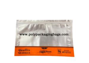 Quality Aluminum Foil Self Sealing Translucent Cigar Packaging Bag wholesale