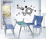 Black circle PVC Decorative Wall Sticker A0140 Flower Home Decoration