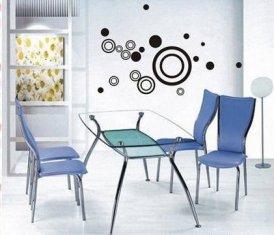 Black circle PVC Decorative Wall Sticker A0140 Flower Home Decoration