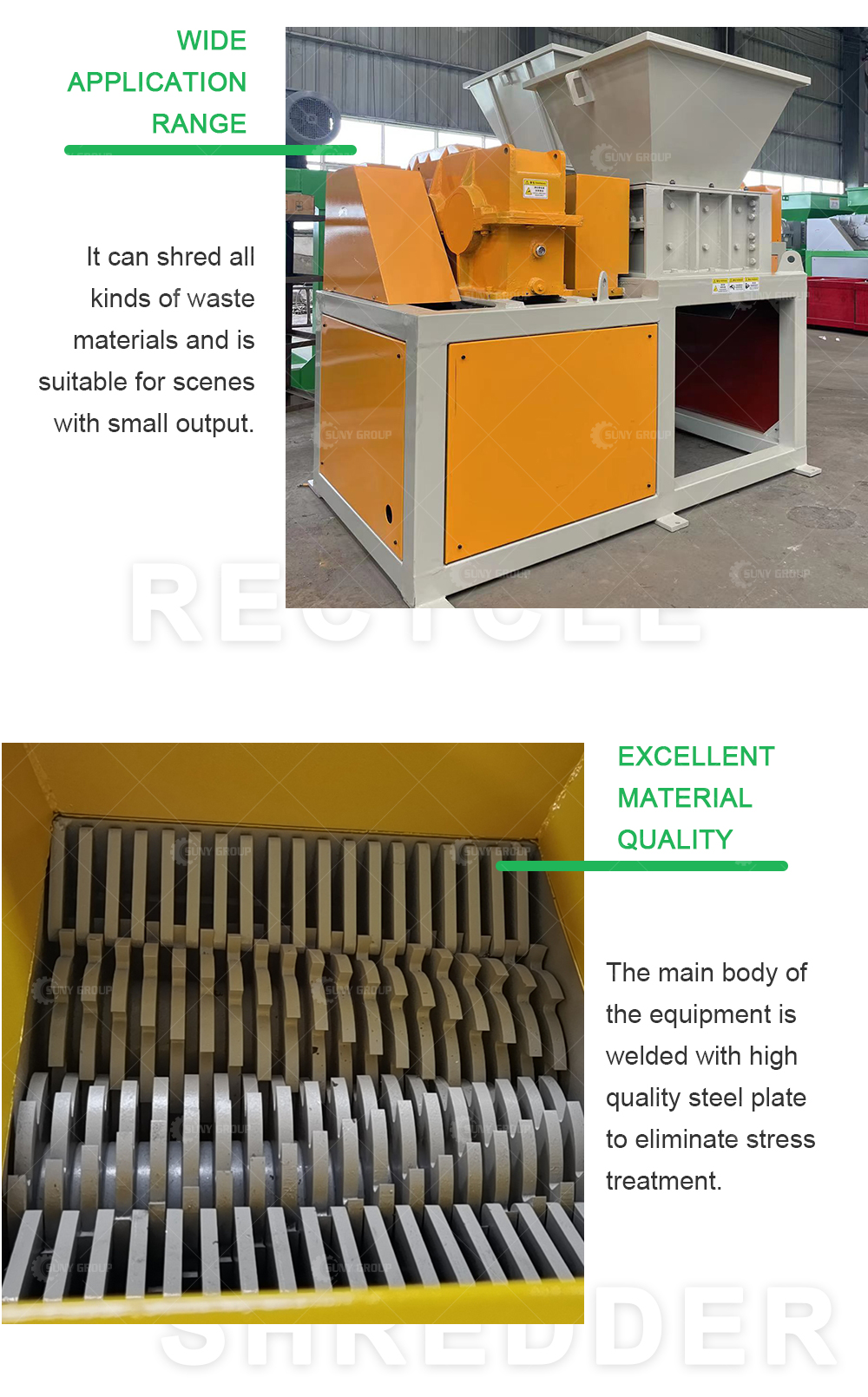 Small Used Melt Steel Drum Shredder Multifunctional Waste Material Voltage 380V/50Hz
