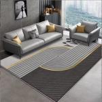 Geometric Special Style Living Room Floor Carpet Polyester Fiber Material