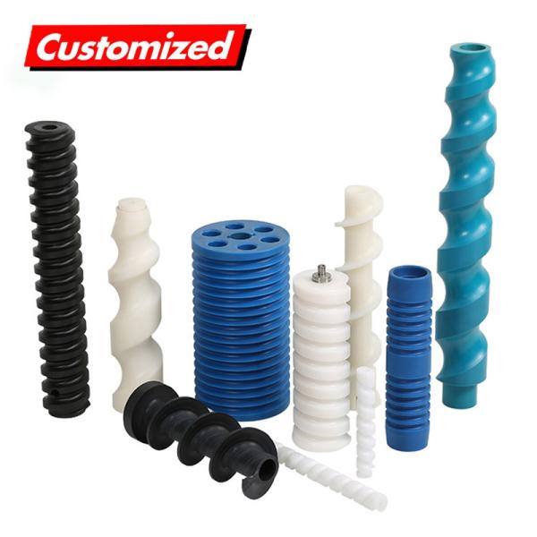 Manufacture Custom Food Grade Conveyor Flexible Spiral Augers Upe Hdpe Pp Uhmwpe