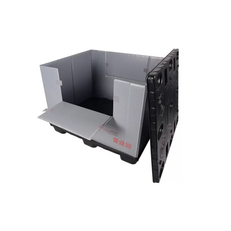 800 X 600mm Plastic Pallet Box Foldable Sleeve Plastic Pallet Container Plastic Coaming Box
