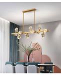 Modern Circle Rectangle Chandelier Lighting Living Dining Room Diamond Crystal