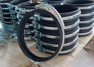 Quality Airtight Quick Release Pipe Clamps Round With Red Rubber wholesale