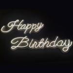 Happy Birthday Neon Letter Signs Acrylic Srecw Installation