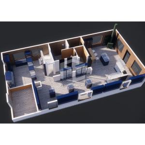 Quality Monomer Design Blue Smoke Shop Furniture 10mm Tempered Glass wholesale