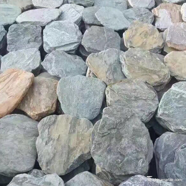 Natural stone Yellow Mix Slate Tiles And Flagstone , Slate Stepping Stones Moisture Proof
