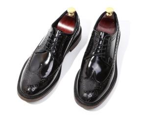 Quality Brand Italian Mens Leather Shoes Flats Footwear Black Slip On Dress Shoes wholesale