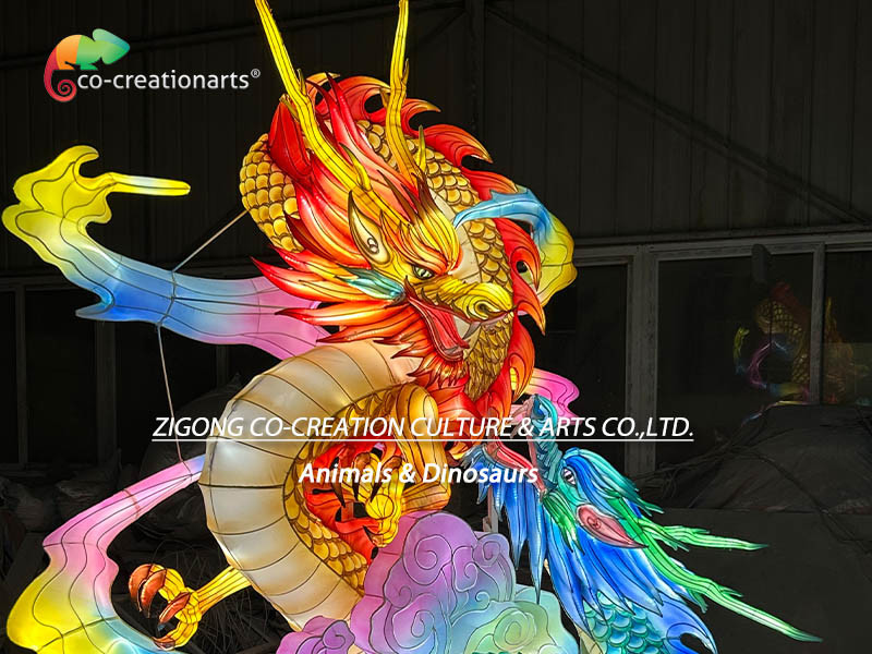 Traditional Dragon Chinese Animal Lantern For Festival Exhibition