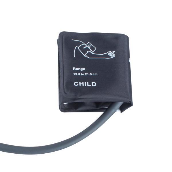 Hose Color Gray Pediatric NIBP Cuff 13.8-21.5cm Nylon Cuff Bladderless Single