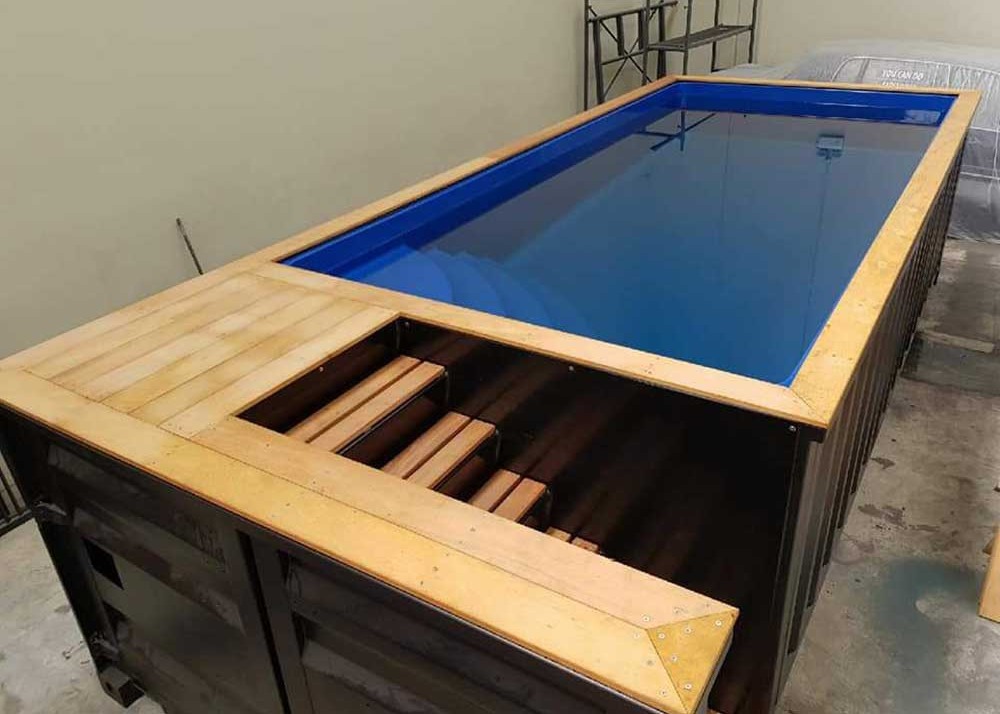 Outdoor Summer Prefabricated 20ft Swimming Pool Shipping Container