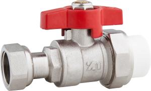Quality 5201A Gas Stove Valve Brass Ball Valve DN15 for Residential Hot Water Supply with PP-R Adapter x Flexible Female Nut wholesale