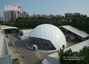 Quality 40m Diameter White Geodesic Dome Tents With Transparent Window wholesale