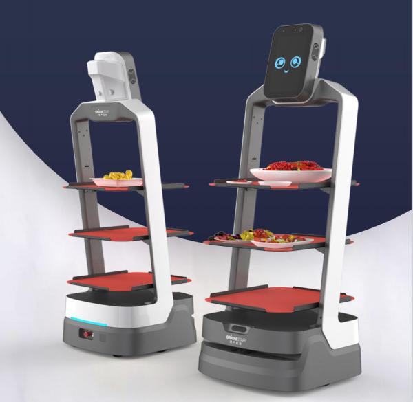 Cheap No Dust Automated Food Delivery Robot Restaurant BBQ Sushi Steak for sale
