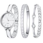 Rosegold 18cm Watch Gift Set Ladies Diamond Women'S Watch And Bracelet Gift Set